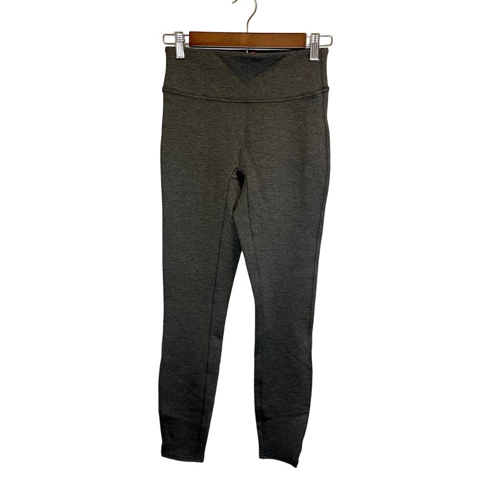 Spanx Ponte Legging Pant Ankle Length Gray Tummy Control Stretch Size XS